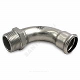 Отвод сталь нерж AISI 316L 90гр пресс/НР Inoxpres RM