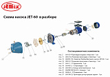 SET-JET-60 Ремонтный комплект к насосу JET-60